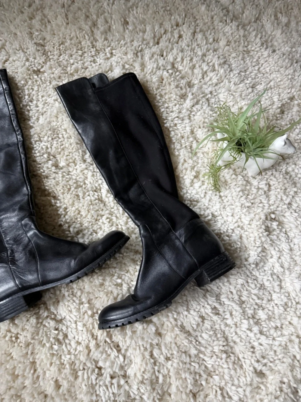 Classic Michael Kors Black Leather cute design Over-the-Knee Riding Boots with L